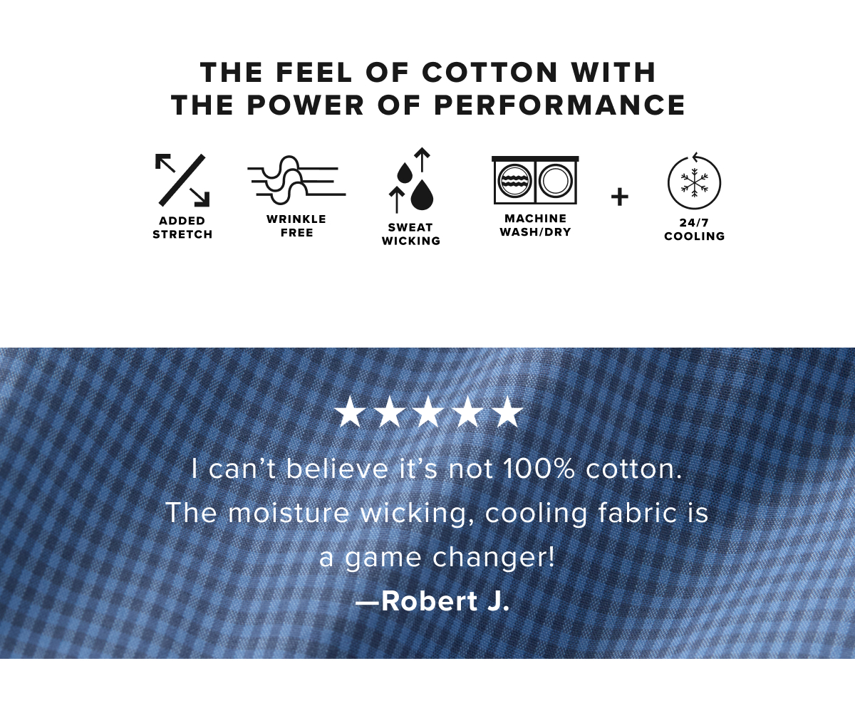 The Feel of Cotton With The Power of Performance 