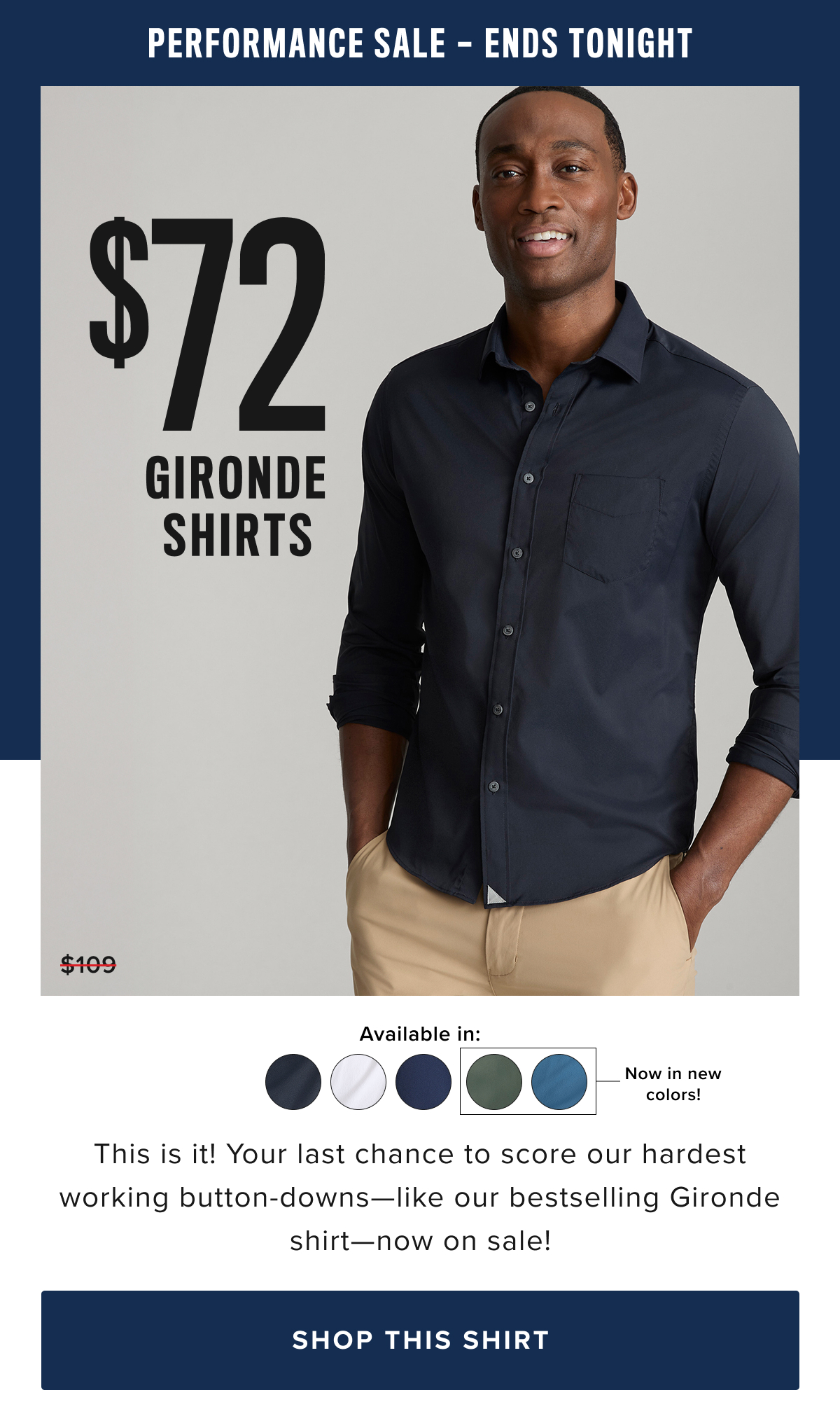 $72 Gironde Shirts $72 Gironde Shirts