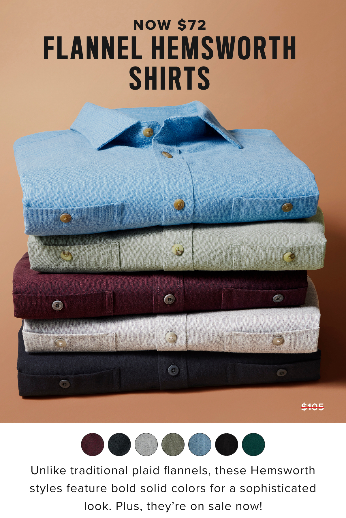 Flannel Hemsworth Shirts Now $72 Flannel Hemsworth Shirts Now $72