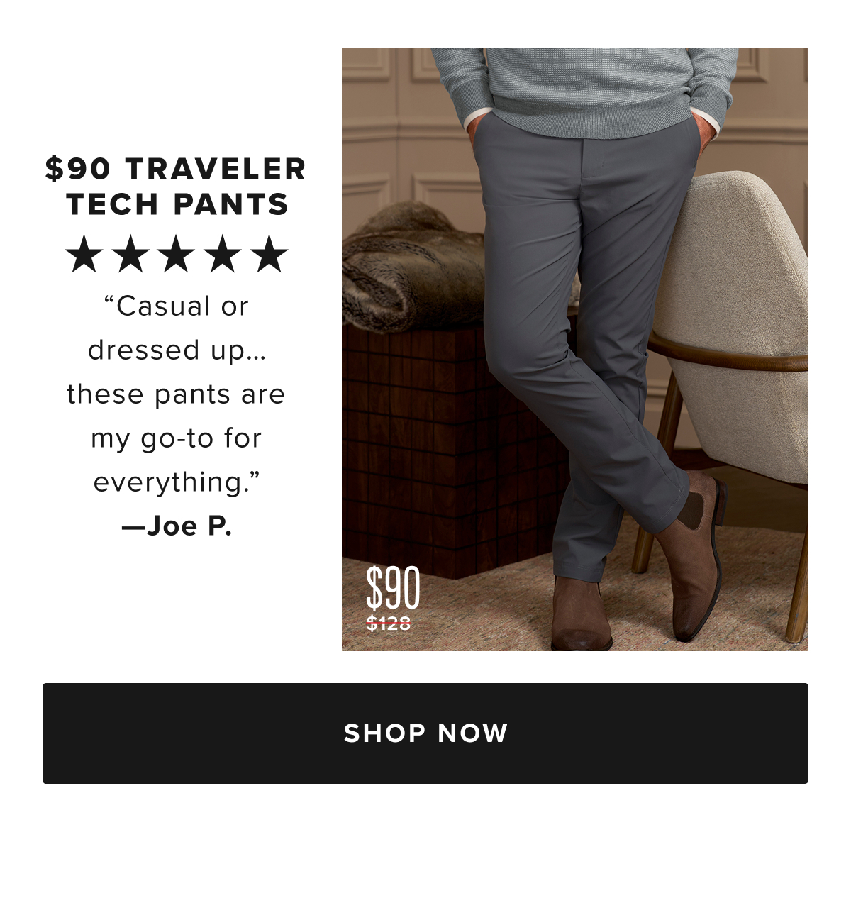 $96 Traveler Tech Pants