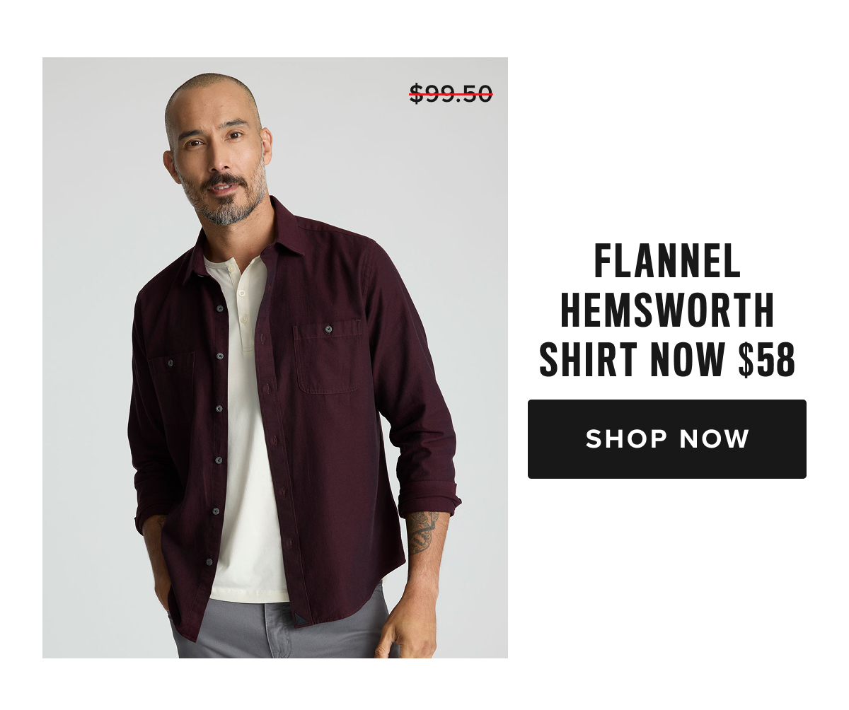 Shop Flannel Hemsworth Shirt Now $56