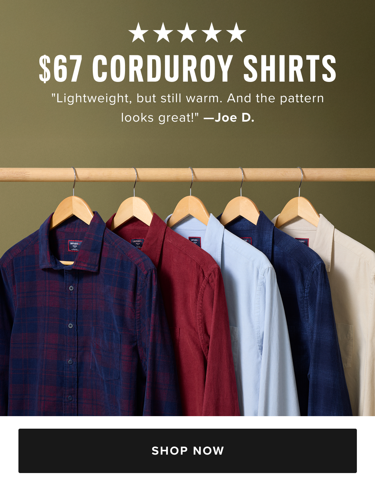 Shop $67 Corduroy Shirts