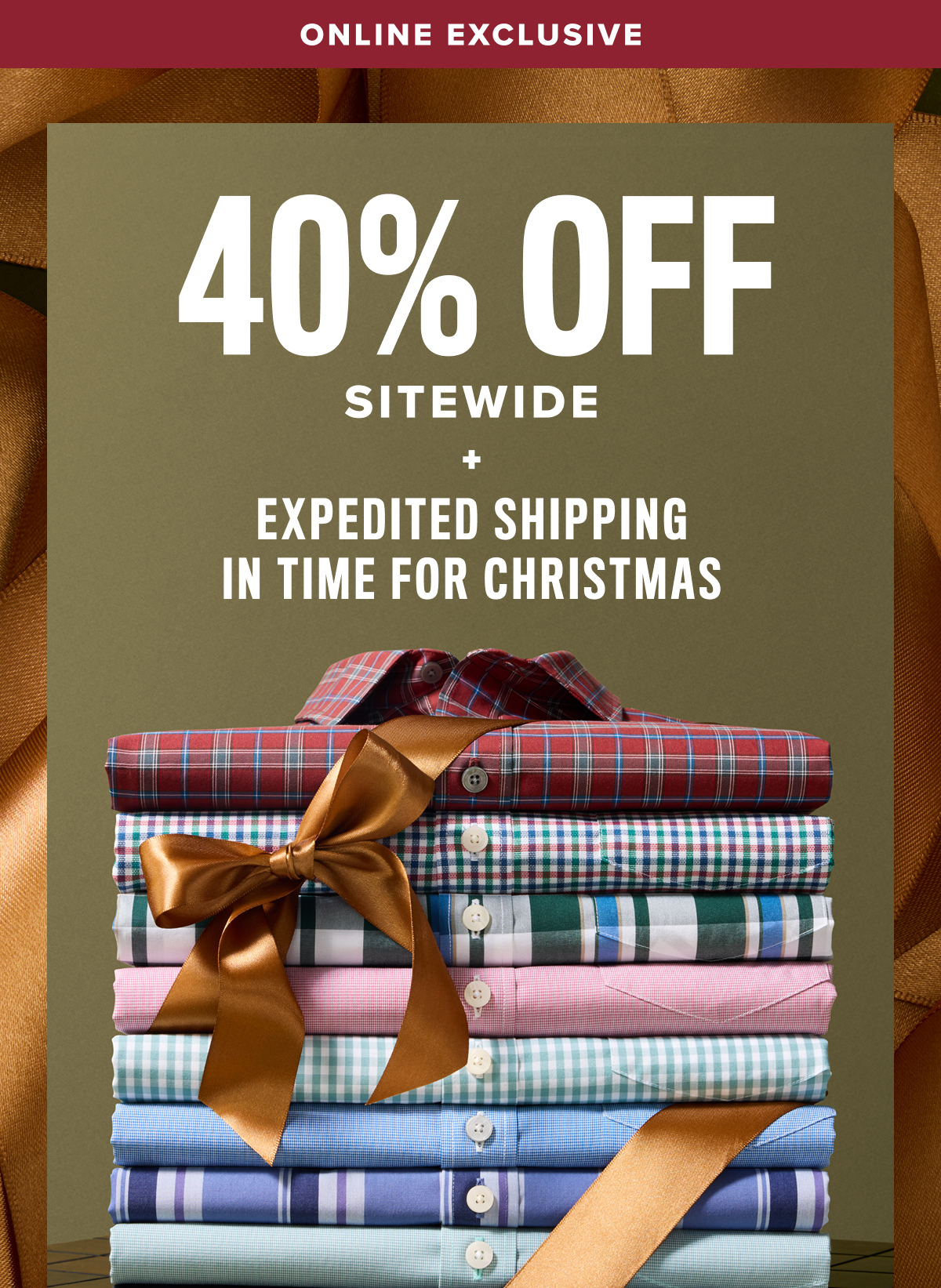 40% Off Sitewide + Expedited Shipping In Time For Christmas! Shop Today and score the perfect gift for him!