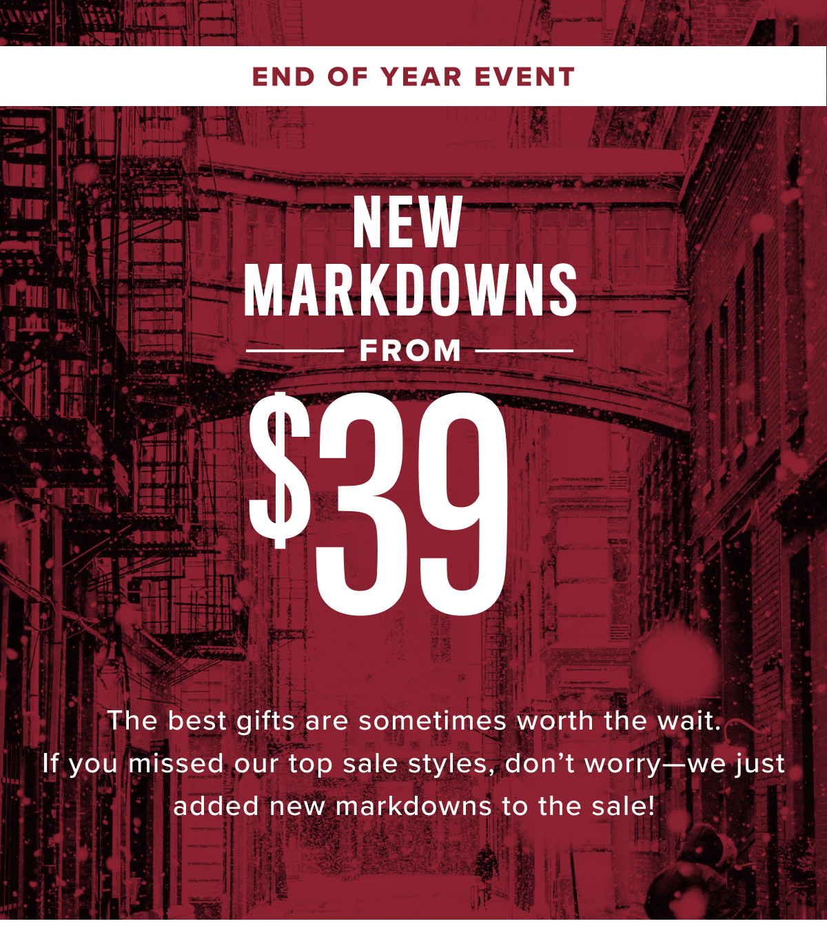 New Markdowns From $39