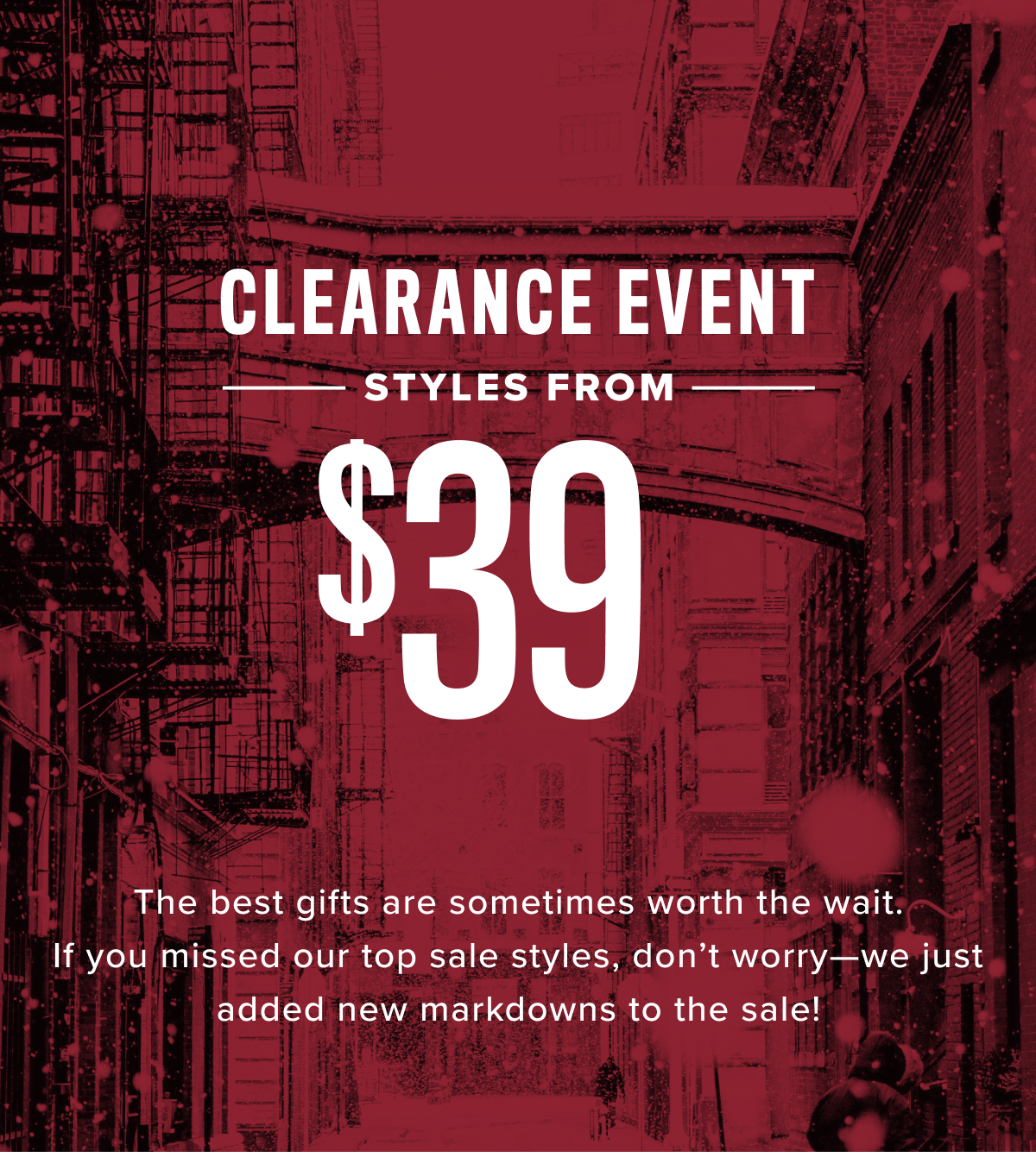 New Markdowns From $39