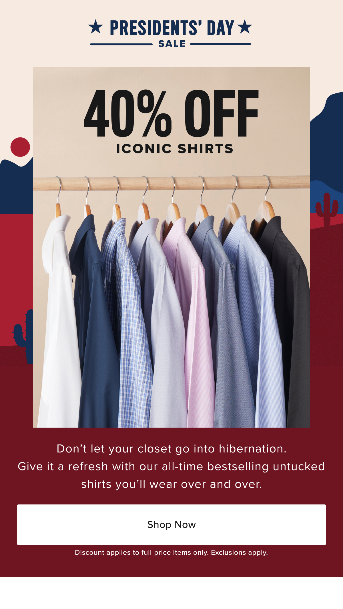 40% Off Iconic Shirts