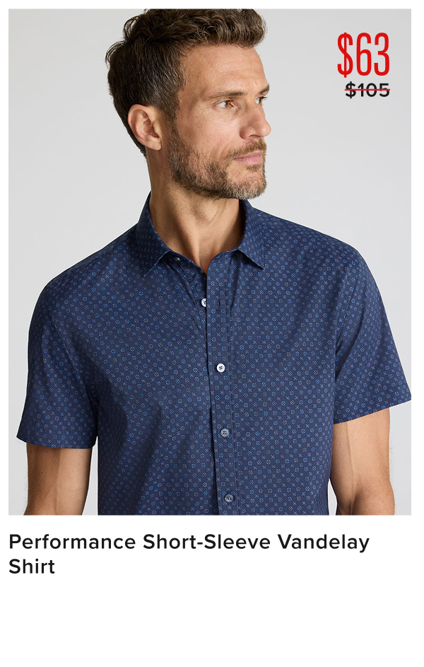 $63 Performance Short-Sleeve Vandelay Shirt