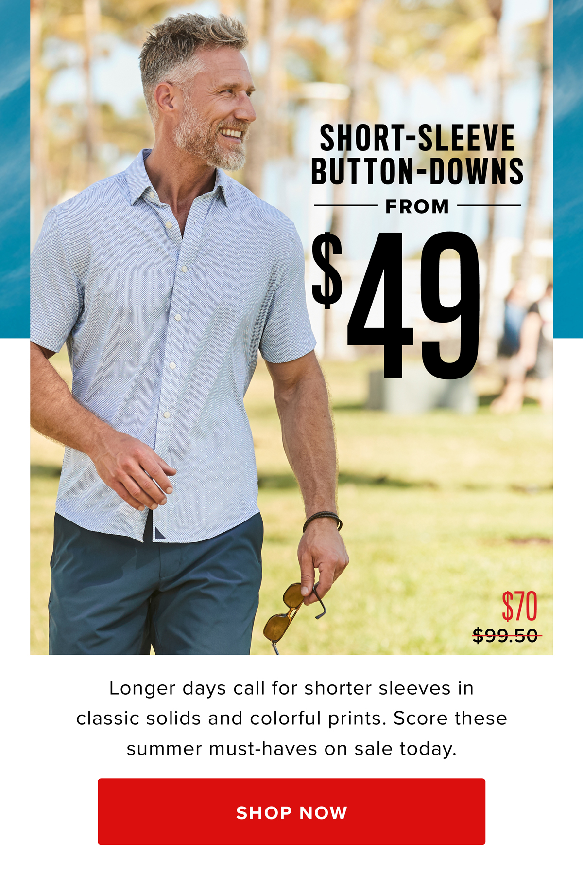 UNTUCKit's 4th of July Event is going on now! Short-Sleeve button-downs starting at $49.