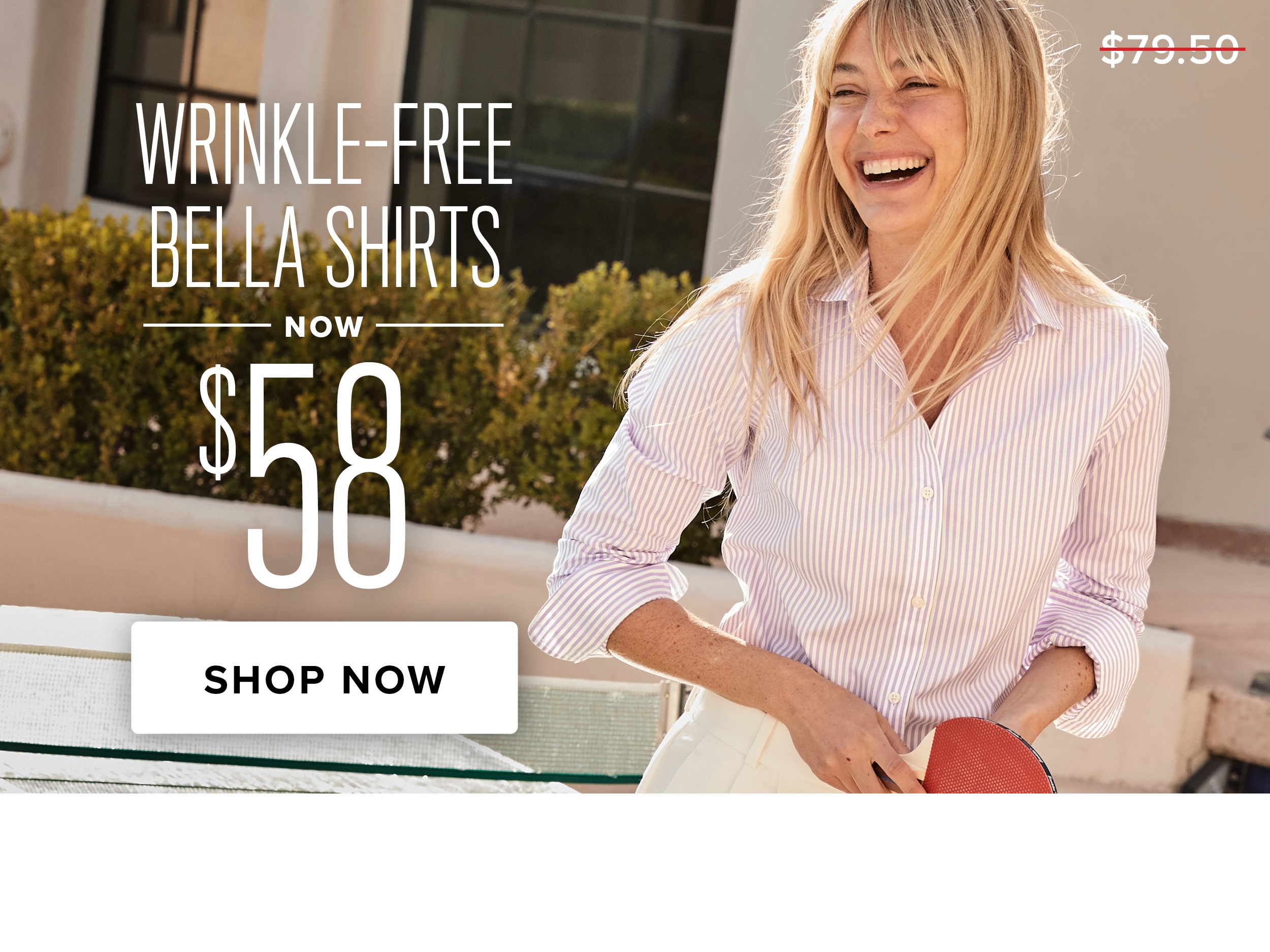 35% off UNTUCKit's Wrinkle-Free styles is going on now! Grab the fan favorite Wrinkle-Free Kelly Shirt now for only $68