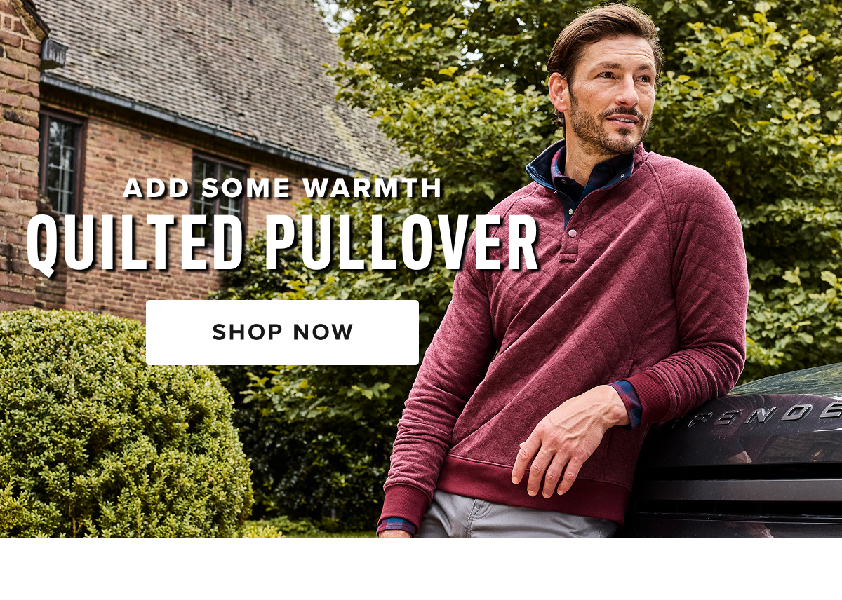 When it’s chilly out but not cold enough for a coat, reach for our Quilted Pullover. Made from a comfortable stretch cotton fabric, its cool texture and soft feel make it a perfect upgrade for your everyday outerwear. Even better, it's designed with the same attention to fit as our shirts, so it will layer perfectly over any untucked button-down with just the right amount of collar, sleeve, and hem showing.