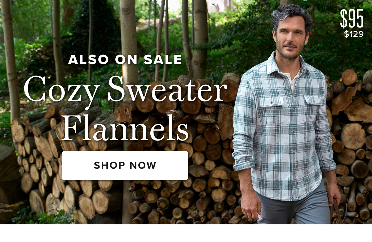 Also on sale: cozy sweater flannels 