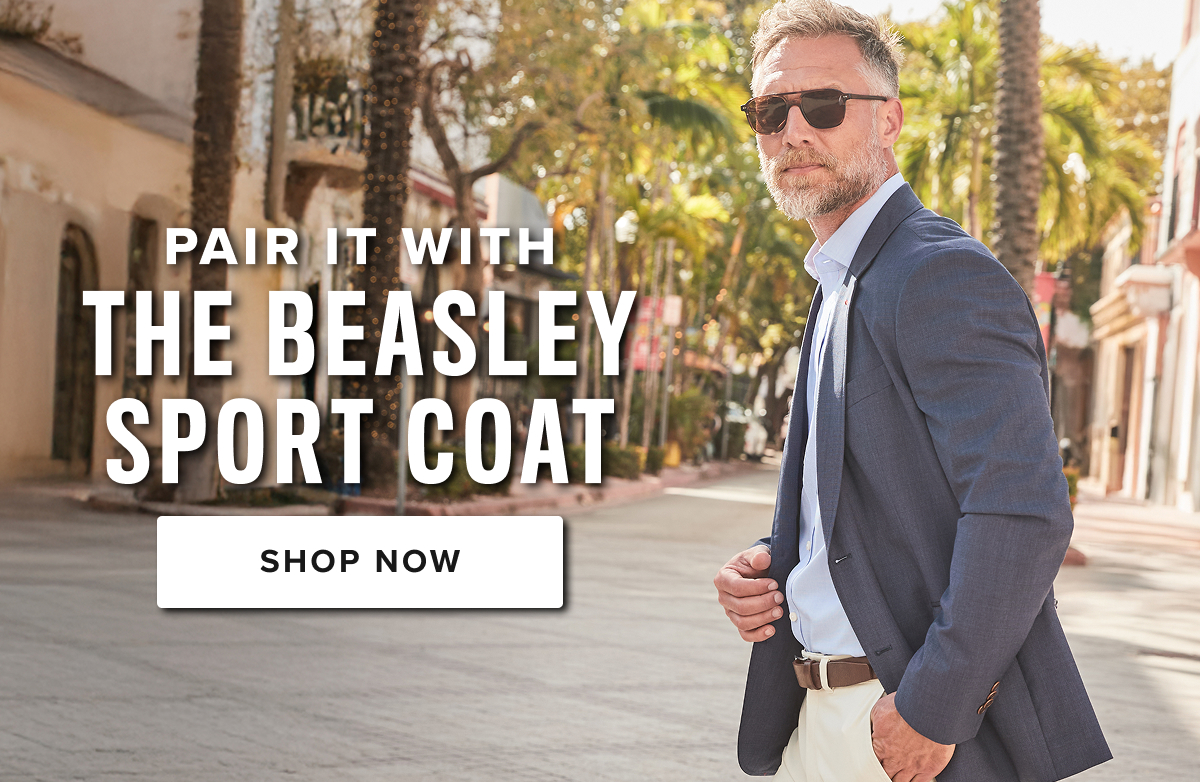 Your big events call for the finest sport coat to instantly elevate any untucked look. Ours are made from lightweight wool woven at the famous Italian Reda mill for an extra-luxe look and feel. The material is breathable enough to keep you comfortable even when temperatures rise. Plus, the jacket is fully lined so it’s effortless to slip on and off. To look dressed up in a flash, wear one over a solid Wrinkle-Free shirt with a pair of our Classic Chinos for a sharp, classic style that works for any occasion. Your big events call for the finest sport coat to instantly elevate any untucked look. Ours are made from lightweight wool woven at the famous Italian Reda mill for an extra-luxe look and feel. The material is breathable enough to keep you comfortable even when temperatures rise. Plus, the jacket is fully lined so it’s effortless to slip on and off. To look dressed up in a flash, wear one over a solid Wrinkle-Free shirt with a pair of our Classic Chinos for a sharp, classic style that works for any occasion.