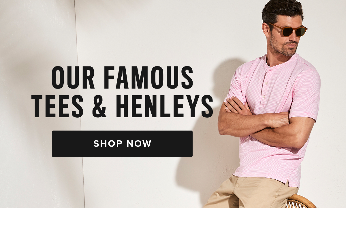 Shop Premium Tees & Henleys at UNTUCKit – Effortless Style & Comfort Upgrade your casual wardrobe with UNTUCKit’s collection of men’s tees and Henleys, designed for ultimate comfort and style. Crafted with our signature untucked length, these tees and Henleys provide a polished, laid-back look that’s perfect for any occasion. Lightweight, breathable, and made with high-quality materials, they’re built to keep you looking sharp all year long. Our tees and Henleys are available in both short-sleeve and long-sleeve options, offering versatile styles that can be worn on their own or layered under your favorite button-down shirt for a more refined look. With an array of colors and sizes, UNTUCKit’s tees and Henleys offer the perfect blend of casual and sophisticated for the modern man. Shop our collection of premium tees and Henleys online or visit your local UNTUCKit store to find your new go-to wardrobe essentials. Shop Premium Tees & Henleys at UNTUCKit – Effortless Style & Comfort Upgrade your casual wardrobe with UNTUCKit’s collection of men’s tees and Henleys, designed for ultimate comfort and style. Crafted with our signature untucked length, these tees and Henleys provide a polished, laid-back look that’s perfect for any occasion. Lightweight, breathable, and made with high-quality materials, they’re built to keep you looking sharp all year long. Our tees and Henleys are available in both short-sleeve and long-sleeve options, offering versatile styles that can be worn on their own or layered under your favorite button-down shirt for a more refined look. With an array of colors and sizes, UNTUCKit’s tees and Henleys offer the perfect blend of casual and sophisticated for the modern man. Shop our collection of premium tees and Henleys online or visit your local UNTUCKit store to find your new go-to wardrobe essentials.
