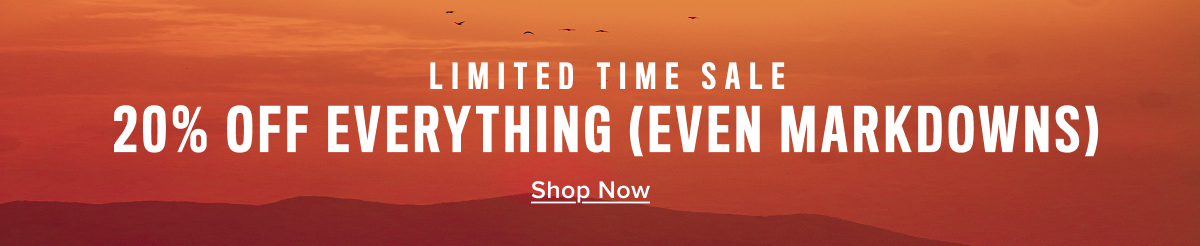 20% off everything! 20% off everything!
