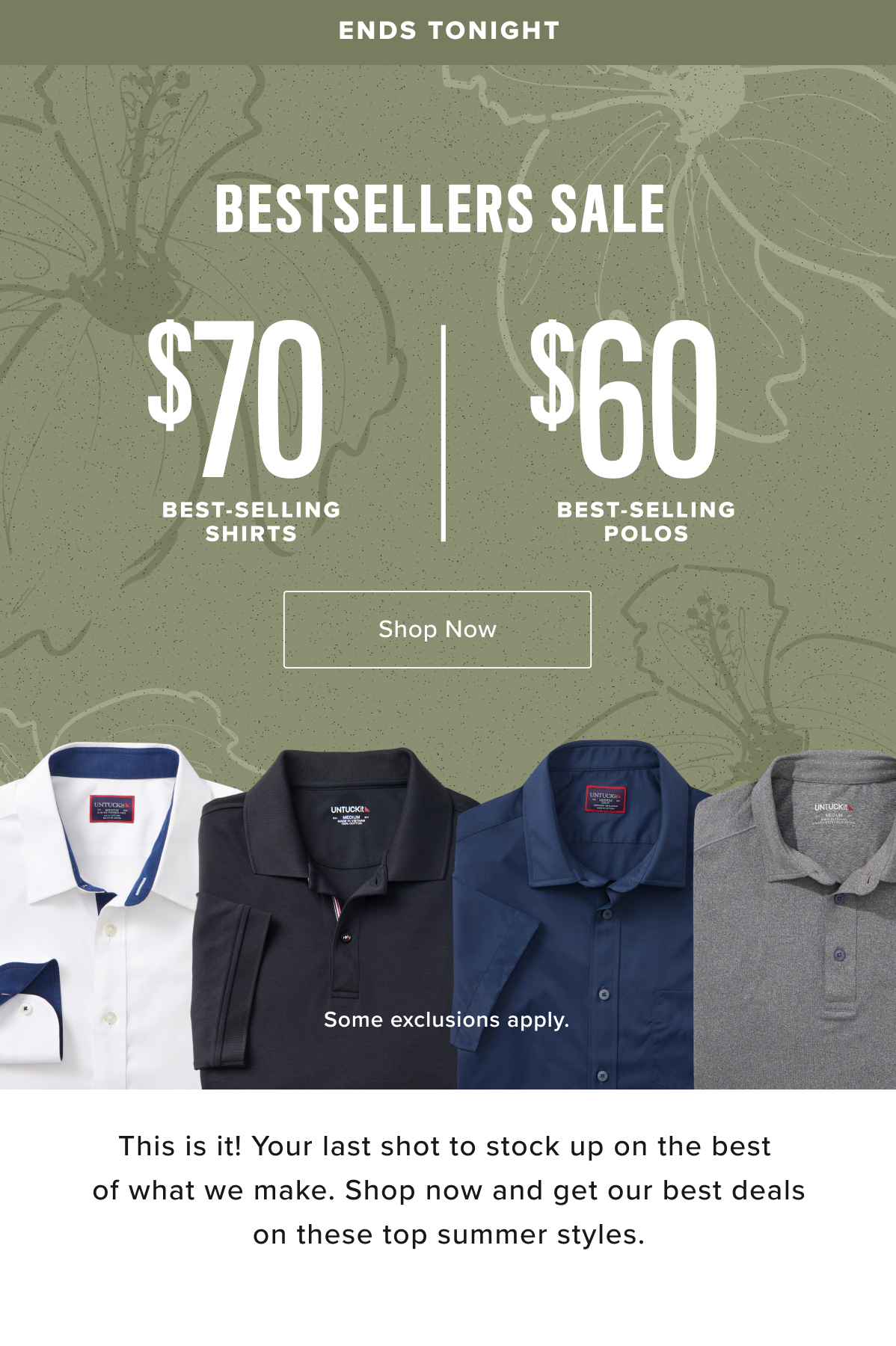 $70 Bestselling Shirts $60 Bestselling Polos