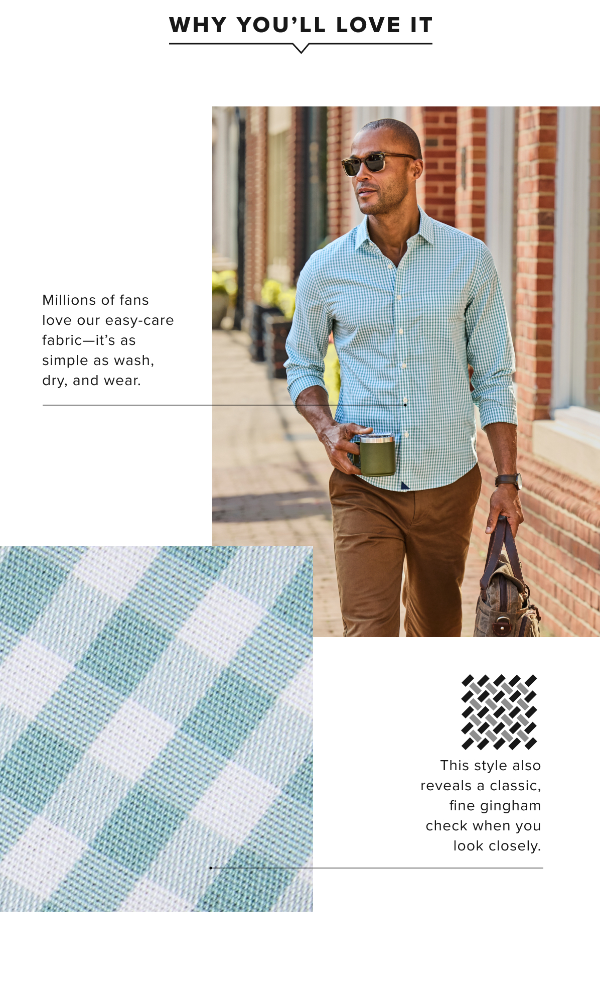 Say goodbye to ironing with UNTUCKit’s Wrinkle-Free Collection, designed for the man who values both style and convenience. Our wrinkle-free button-down shirts and polos are crafted to keep you looking sharp all day long, with fabrics that resist creasing and stay crisp throughout your busy schedule. Whether you’re working in the office, traveling, or enjoying a casual weekend, these shirts ensure you look polished without the hassle of an iron.  Our collection includes a range of long-sleeve and short-sleeve Wrinkle-Free shirts in a variety of styles, including classic button-downs, versatile polos, and more in modern fits. Made with premium, high-quality fabrics that are machine washable, these shirts offer the perfect blend of comfort, durability, and effortless style. Pair them with chino pants and a sport coat for a refined outfit that’s ready for any occasion.  The UNTUCKit Wrinkle-Free shirts are not just easy to care for—they’re designed to keep you looking fresh and put-together, no matter where the day takes you. With our wrinkle-free technology, these shirts stay smooth, even after long hours of wear or packing in your suitcase. Our collection offers both timeless and contemporary designs, with a variety of colors and patterns to suit your personal style.  Browse our bestselling Wrinkle-Free button-downs, polos, and shirts today, available online or at your local UNTUCKit store. Embrace the convenience of Wrinkle-Free fashion and enjoy looking your best with minimal effort.