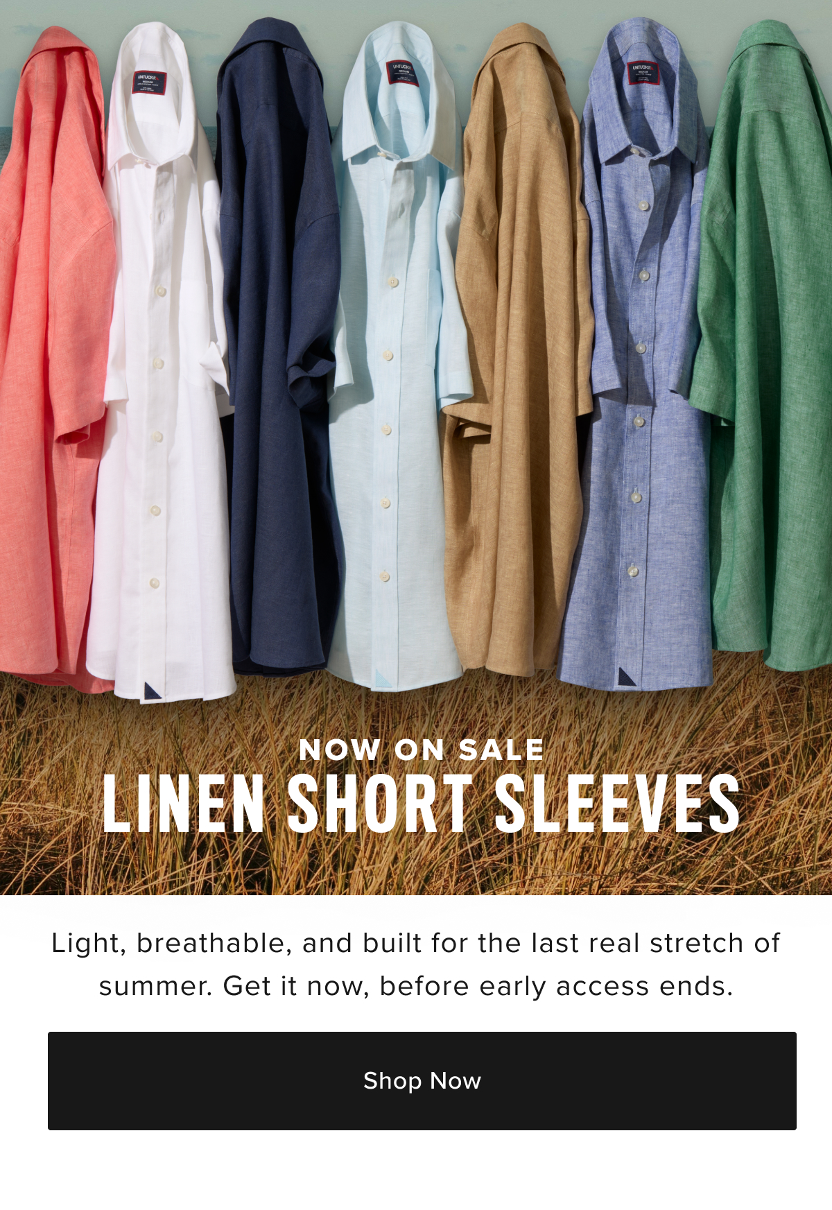 Collection of Linen shirts in various colors. Collection of Linen shirts in various colors.