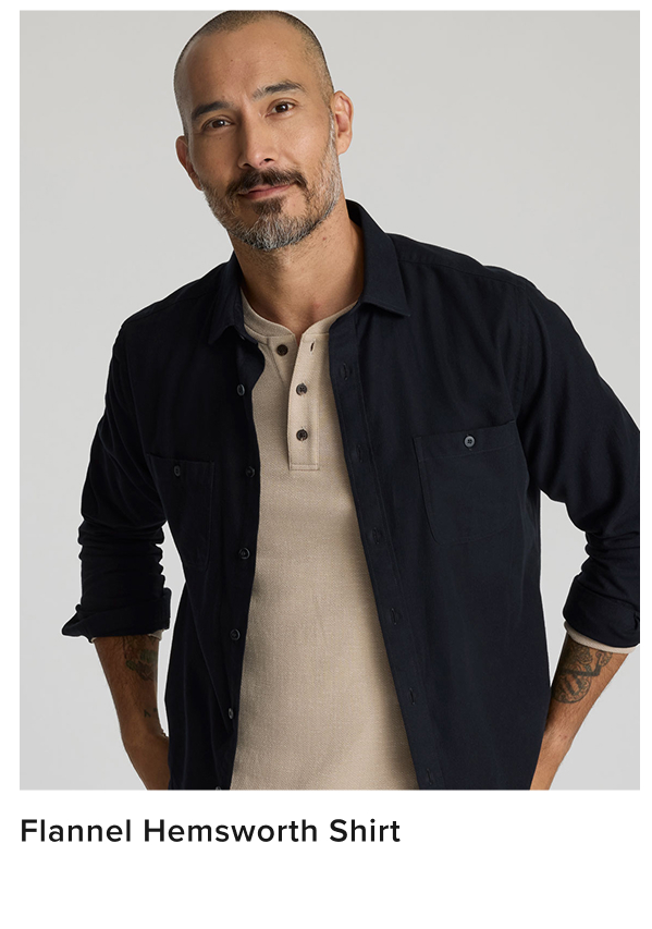 Meet our customer-favorite flannel. The Hemsworth Flannel Shirt, in 100% supersoft cotton with a two-tone herringbone weave, features two chest pockets—a nod to Western style. It's an easy cool-weather shirt that looks great on every guy. Pair it with our Classic Chino Pants for a slightly dressed-up vibe, or throw it over one of our supersoft tees for a cool, casual look at your next get-together.