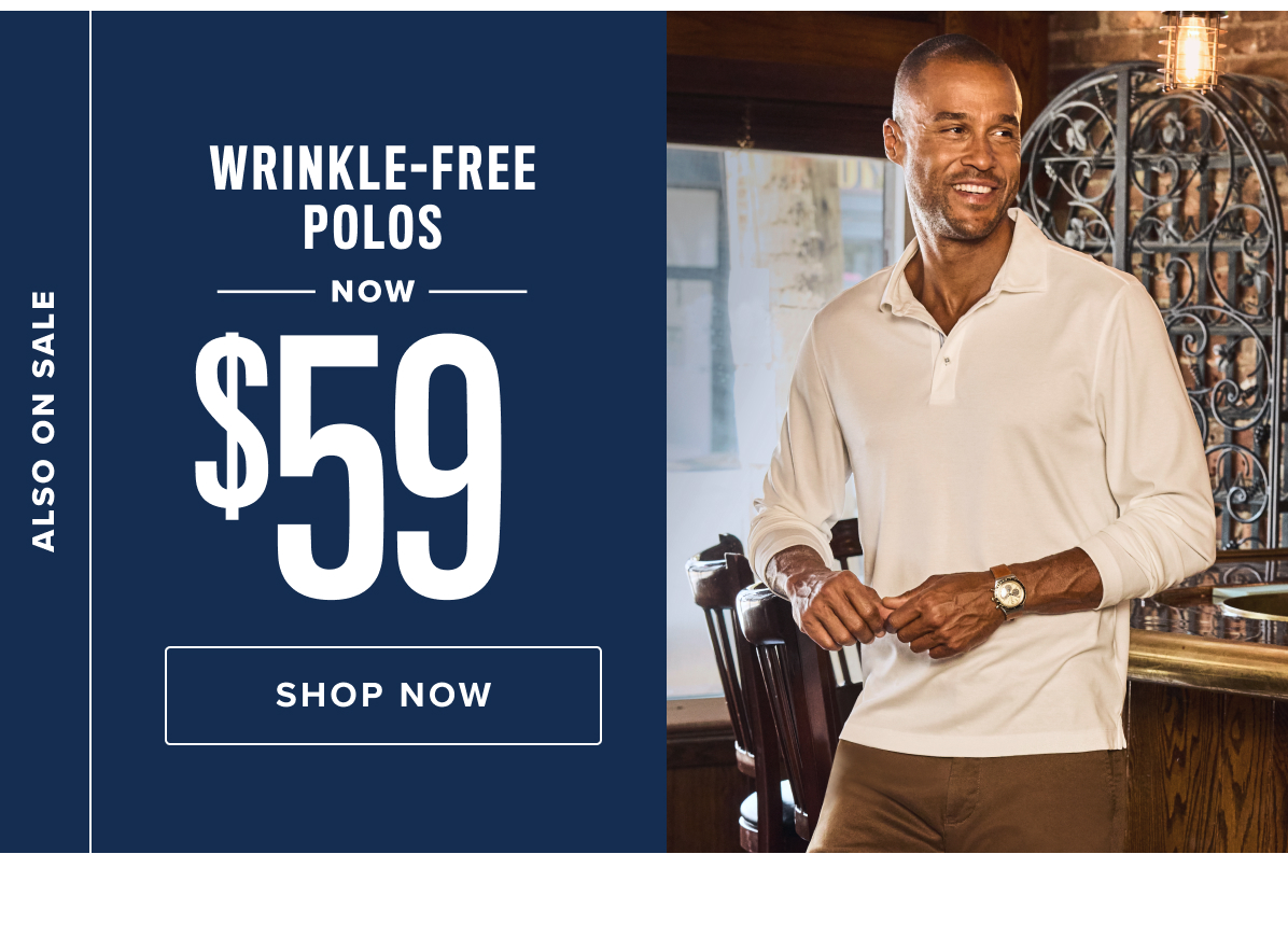 Shop Wrinkle-Free Polos Now $59