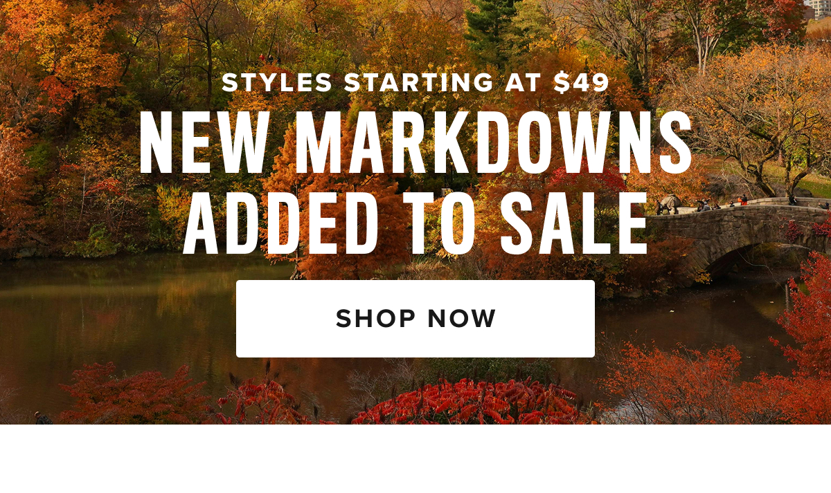 New Markdowns Added to Sale
