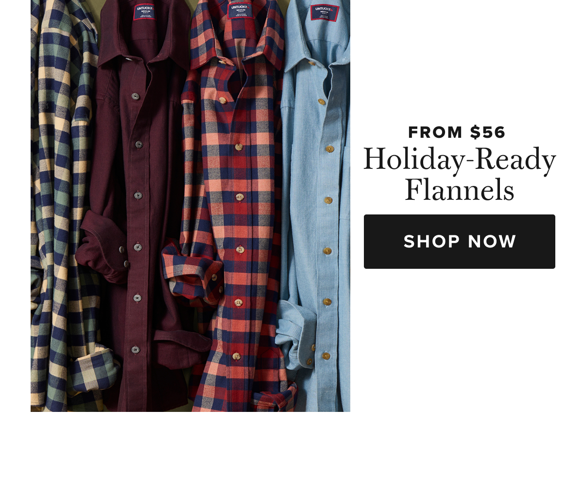 From $56 Holiday-Ready Flannels