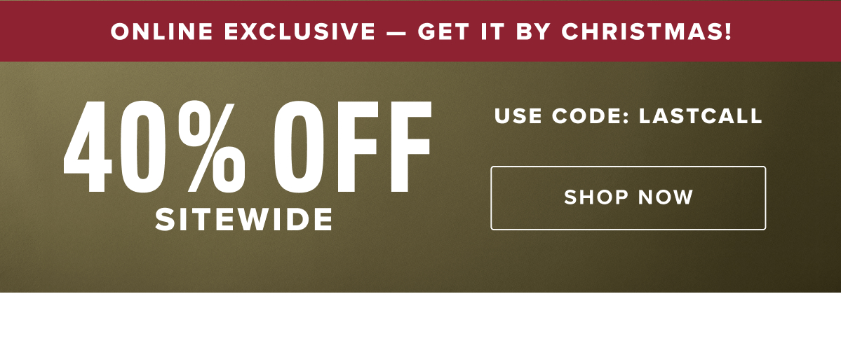40% off sitewide
