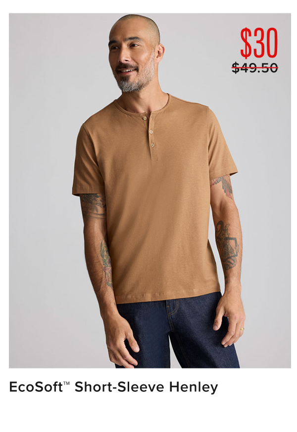 Shop EcoSoft Short-Sleeve Henley