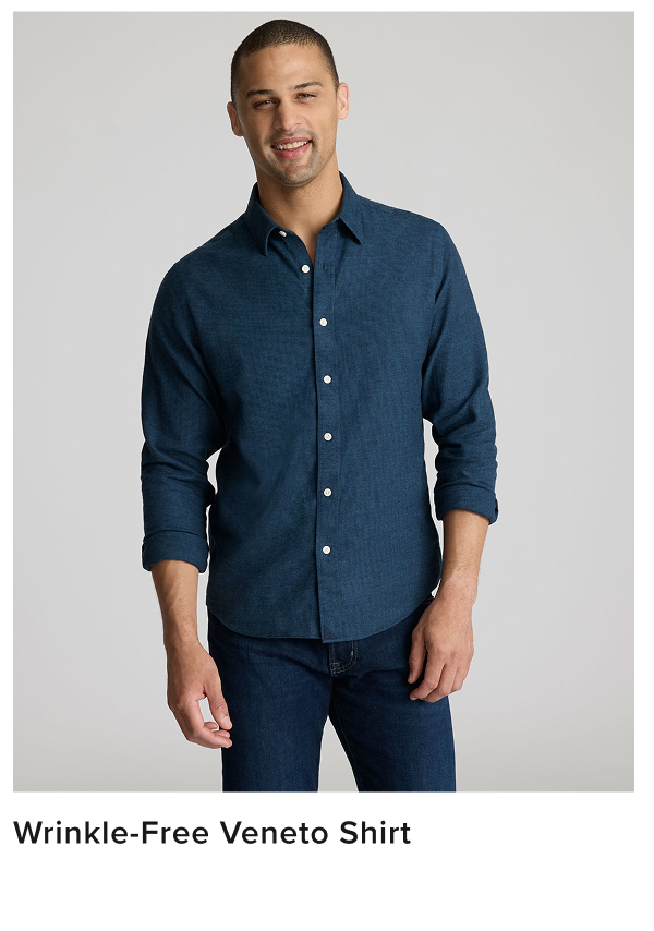 Turn up the texture with these Wrinkle-Free bestsellers. Our Veneto shirts are customer favorites—and for good reason. They're specially treated to fight wrinkles all day, and you can wear them right out of the dryer. We gave them all the fine details of a classic button-down, plus the perfect untucked length to keep you feeling cool and casual. These supersoft styles are made from 100% cotton and have a subtly woven texture that's just right for fall. Pair one with our Classic Chino Pants for the perfect office outfit.