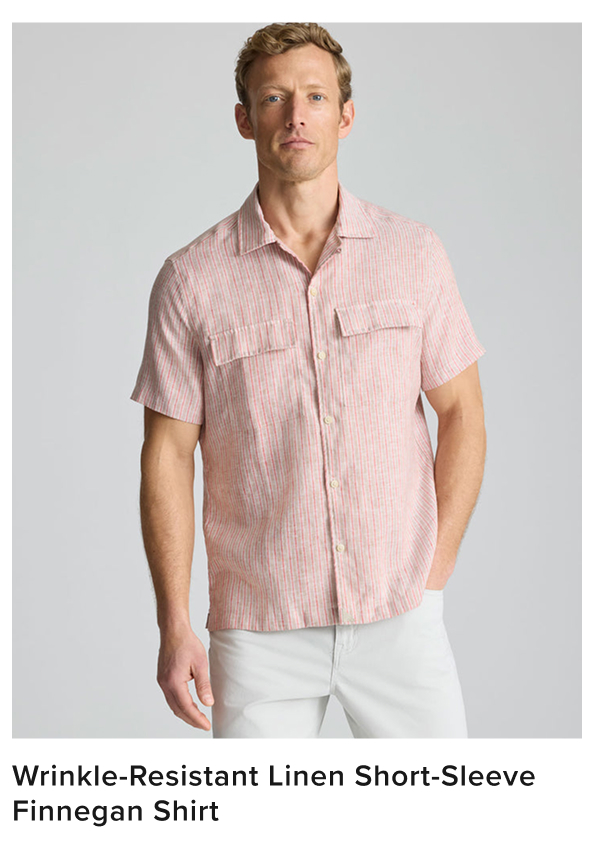 Wrinkle-Resistant Linen Short-Sleeve Finnegan Shirt