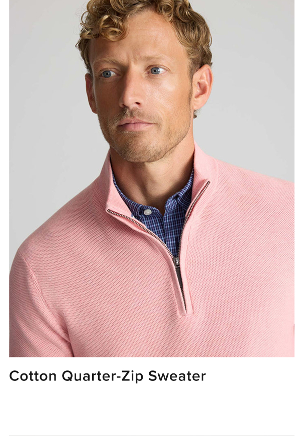 Cotton Quarter-Zip Sweater Cotton Quarter-Zip Sweater
