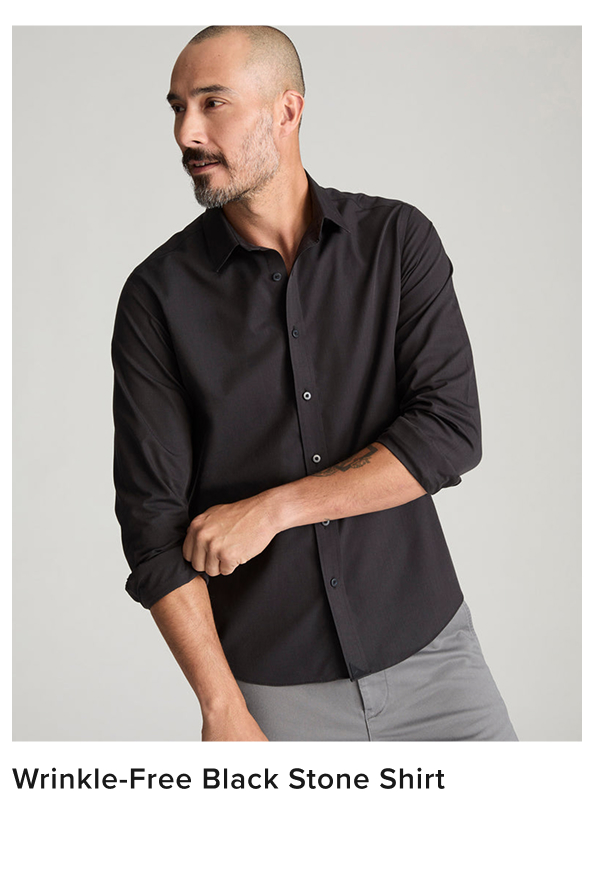 Wrinkle-Free Black Stone Shirt