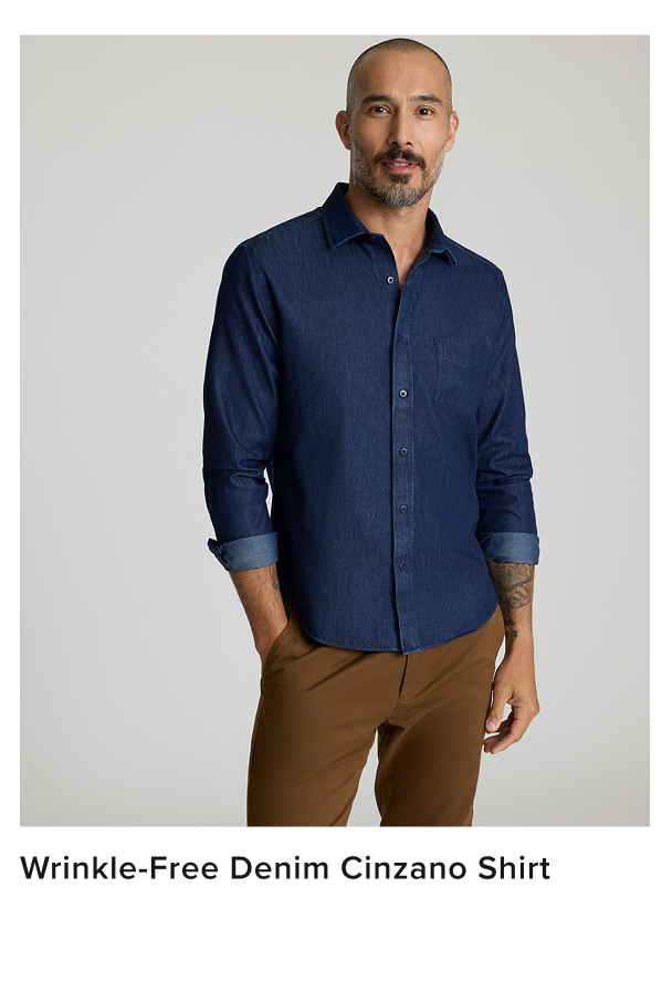 Not all denim shirts are created alike. We make ours from soft cotton dyed with real indigo, and then apply our bestselling Wrinkle-Free treatment that fights creases all day. Better yet, you can just wash, dry, and wear it! This versatile denim shirt is sure to be your new fall go-to because it works anywhere—from the office to after hours, day or night. Pair it with our Chino Pants for a look that will never fail.
