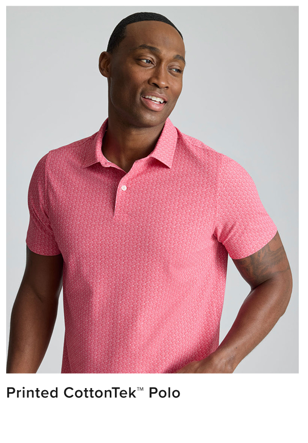 Printed CottonTek Polo