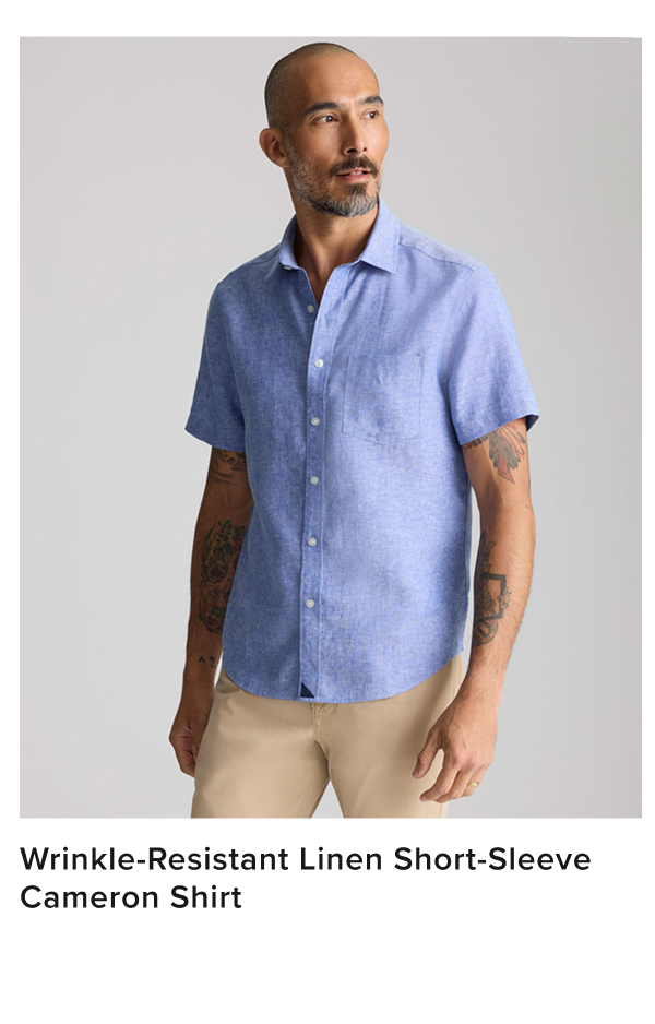 Wrinkle-Resistant Linen Short-Sleeve Cameron Shirt