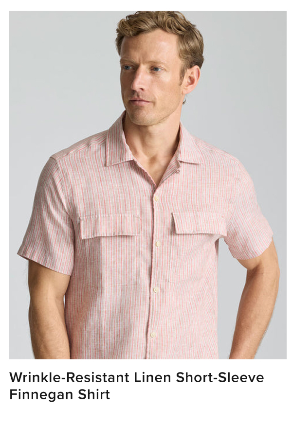 Wrinkle-Resistant Linen Short-Sleeve Finnegan Shirt