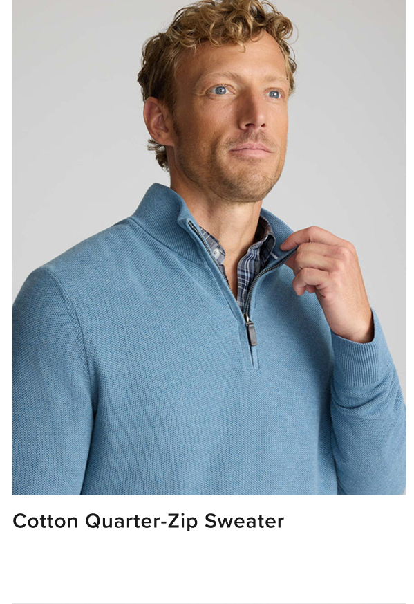 Cotton Quarter-Zip Sweater Cotton Quarter-Zip Sweater