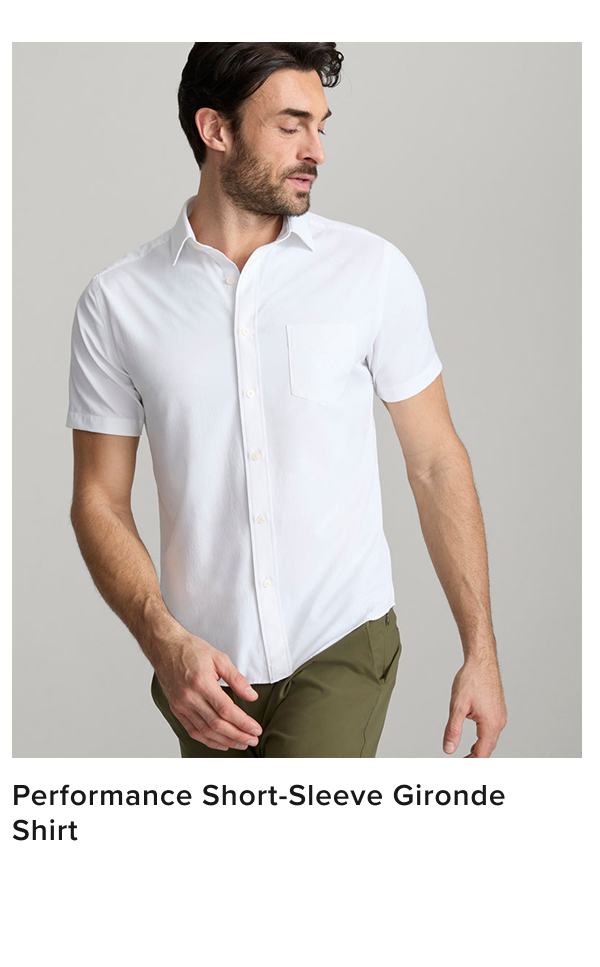 Performance Short-Sleeve Gironde Shirt in White