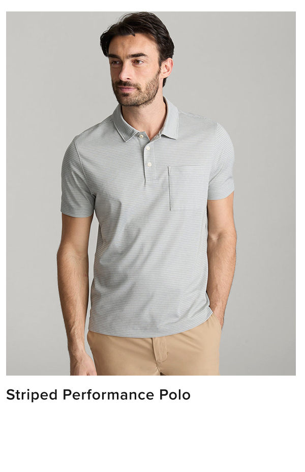 Striped Performance Polo