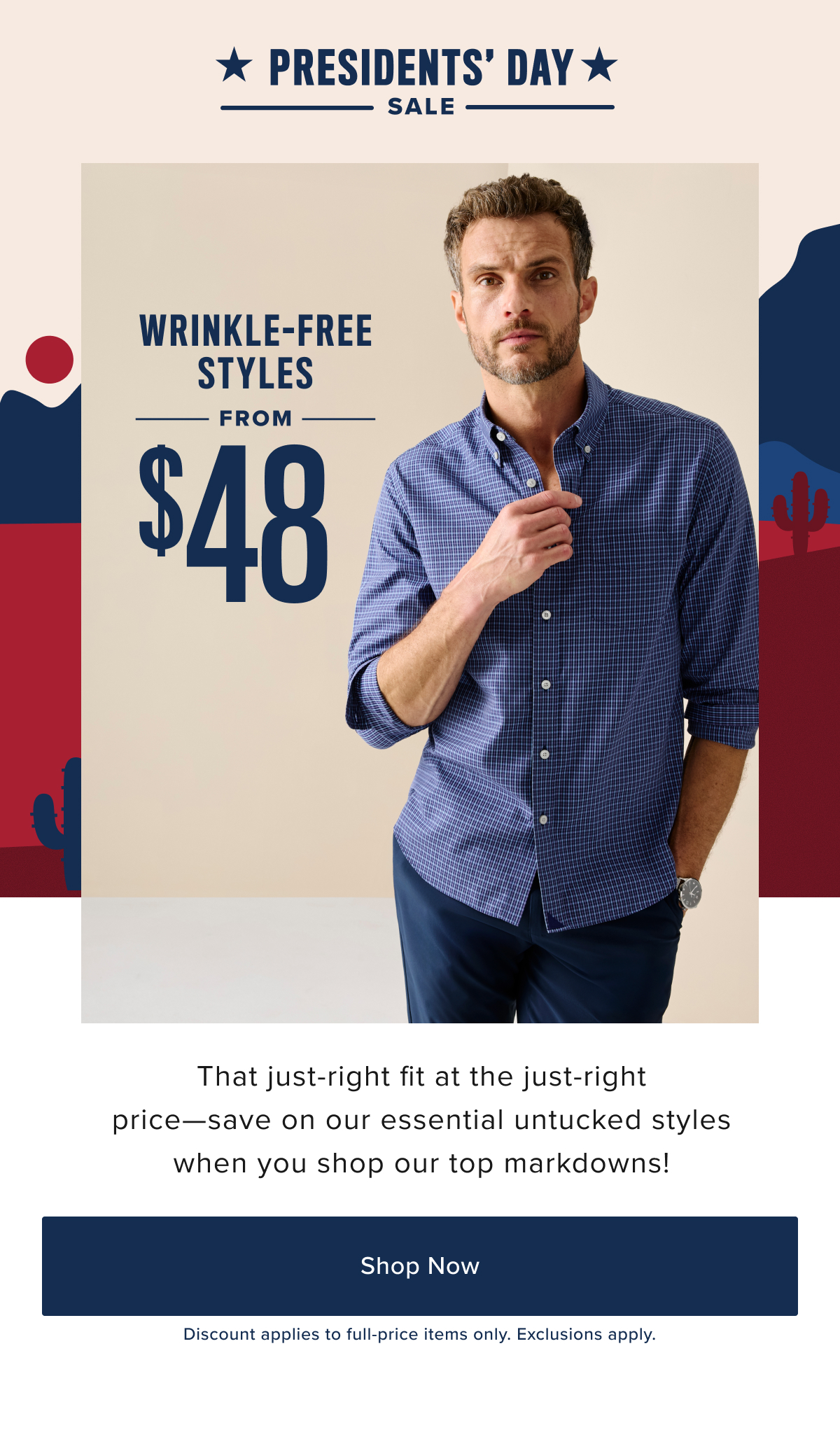 Wrinkle-Free Styles From $48