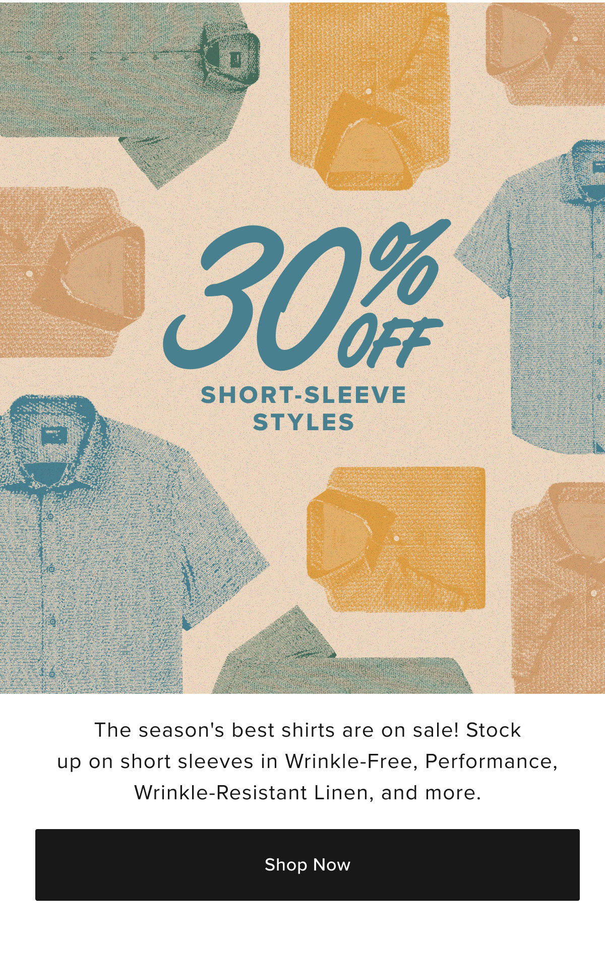 30% Off Short-Sleeve Styles