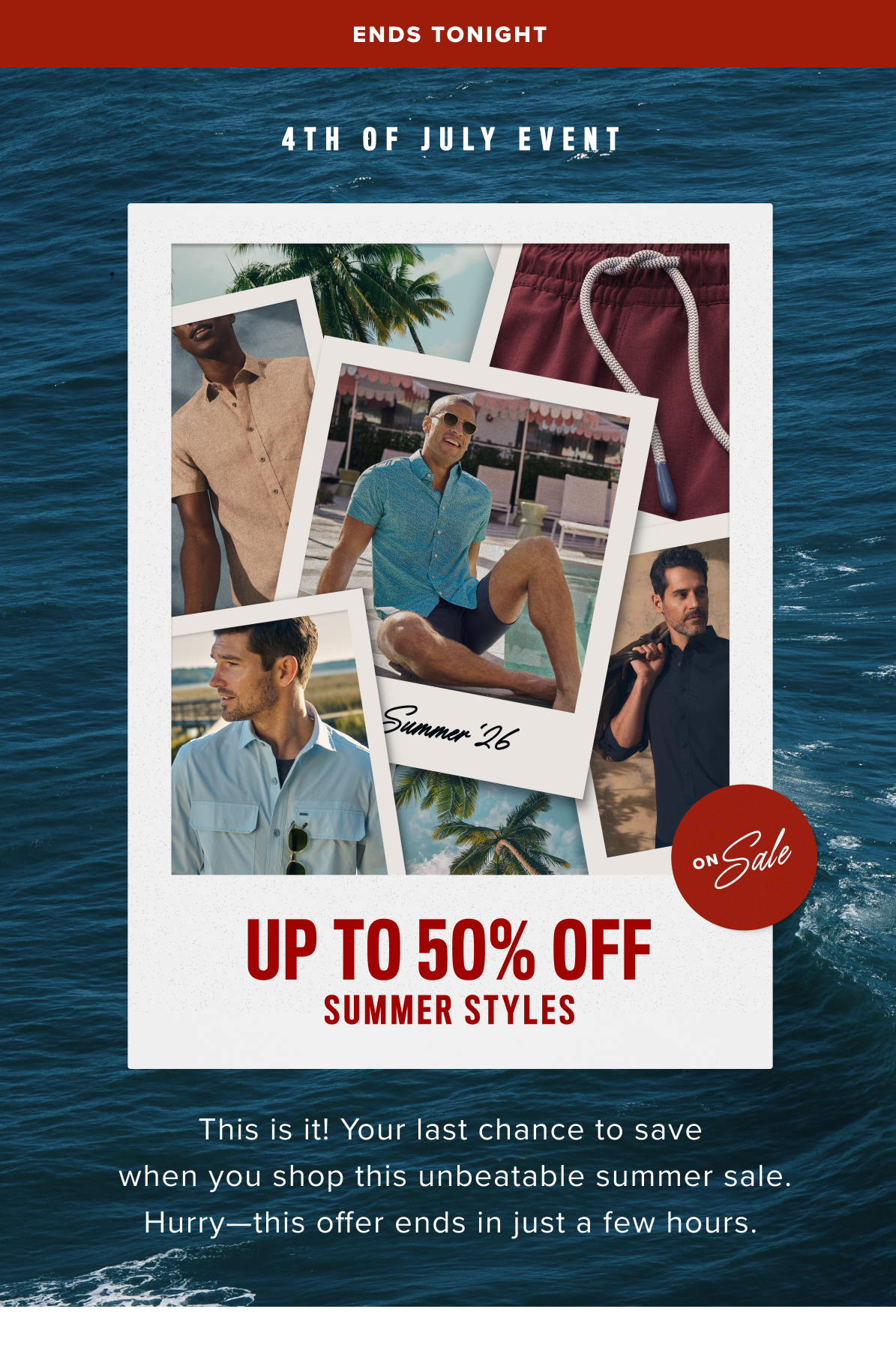 up to 50% off summer styles
