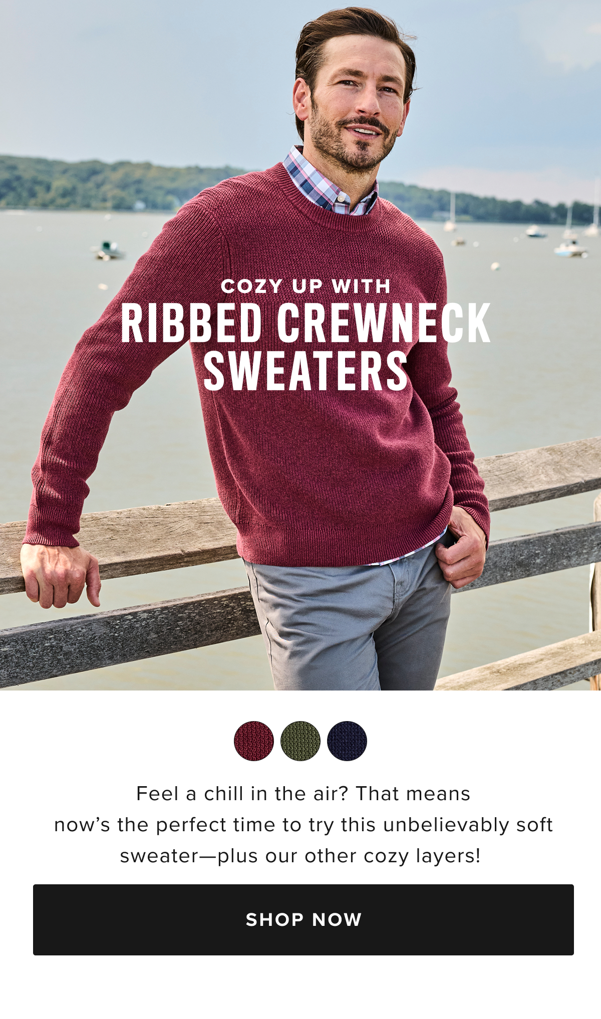 Cozy Up With Ribbed Crewneck Sweaters Now On Sale