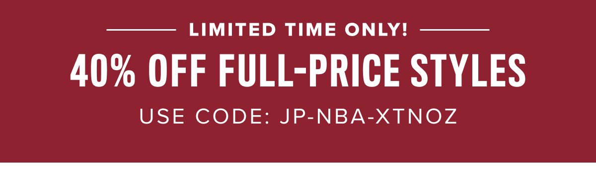 40% Off Full-Price Styles