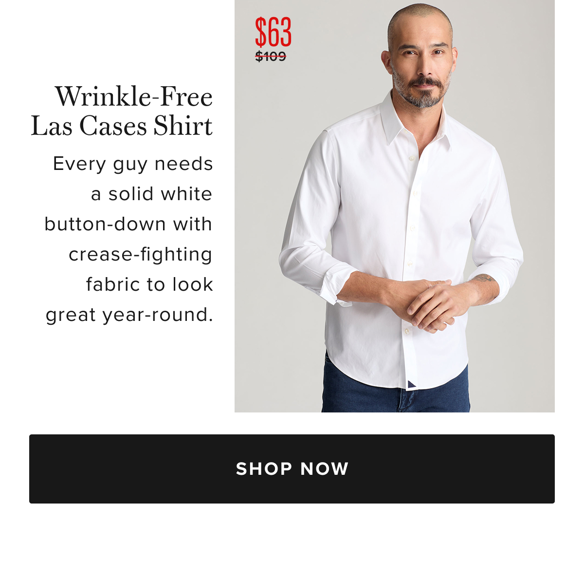 $63 Wrinkle-Free Las Cases Shirt