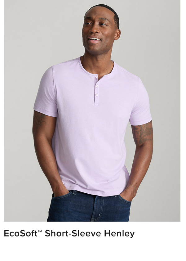 Shop EcoSoft Short-Sleeve Henley
