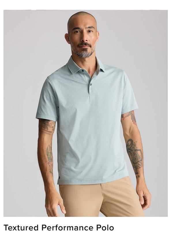 Shop Textured Performance Polo