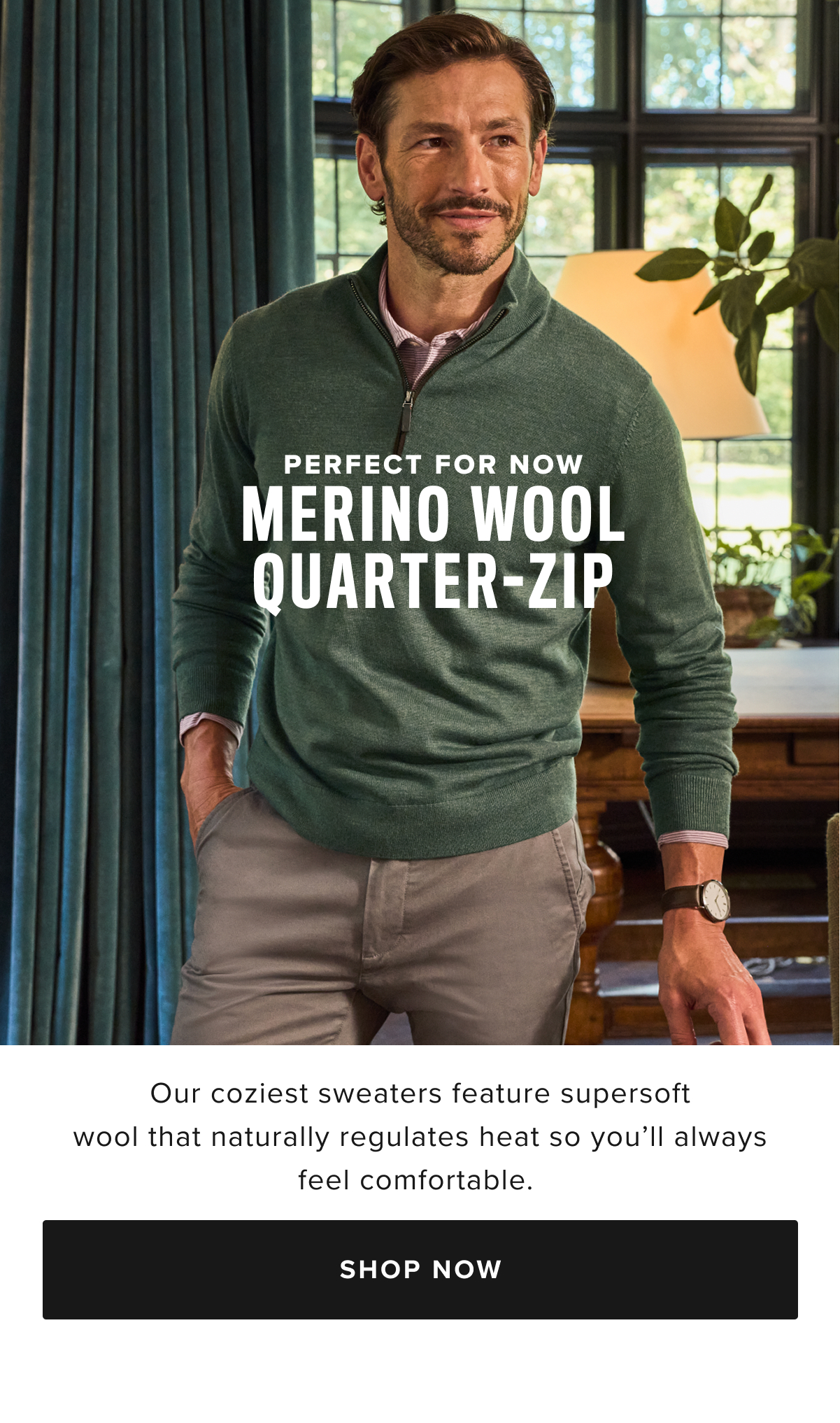 Perfect For Now: Merino Wool Quarter-Zip