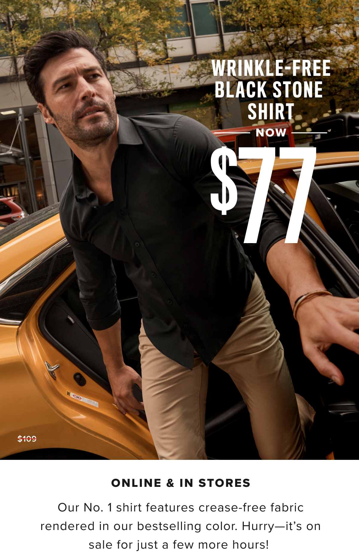 Wrinkle-Free Black Stone Shirt Now $77 Wrinkle-Free Black Stone Shirt Now $77