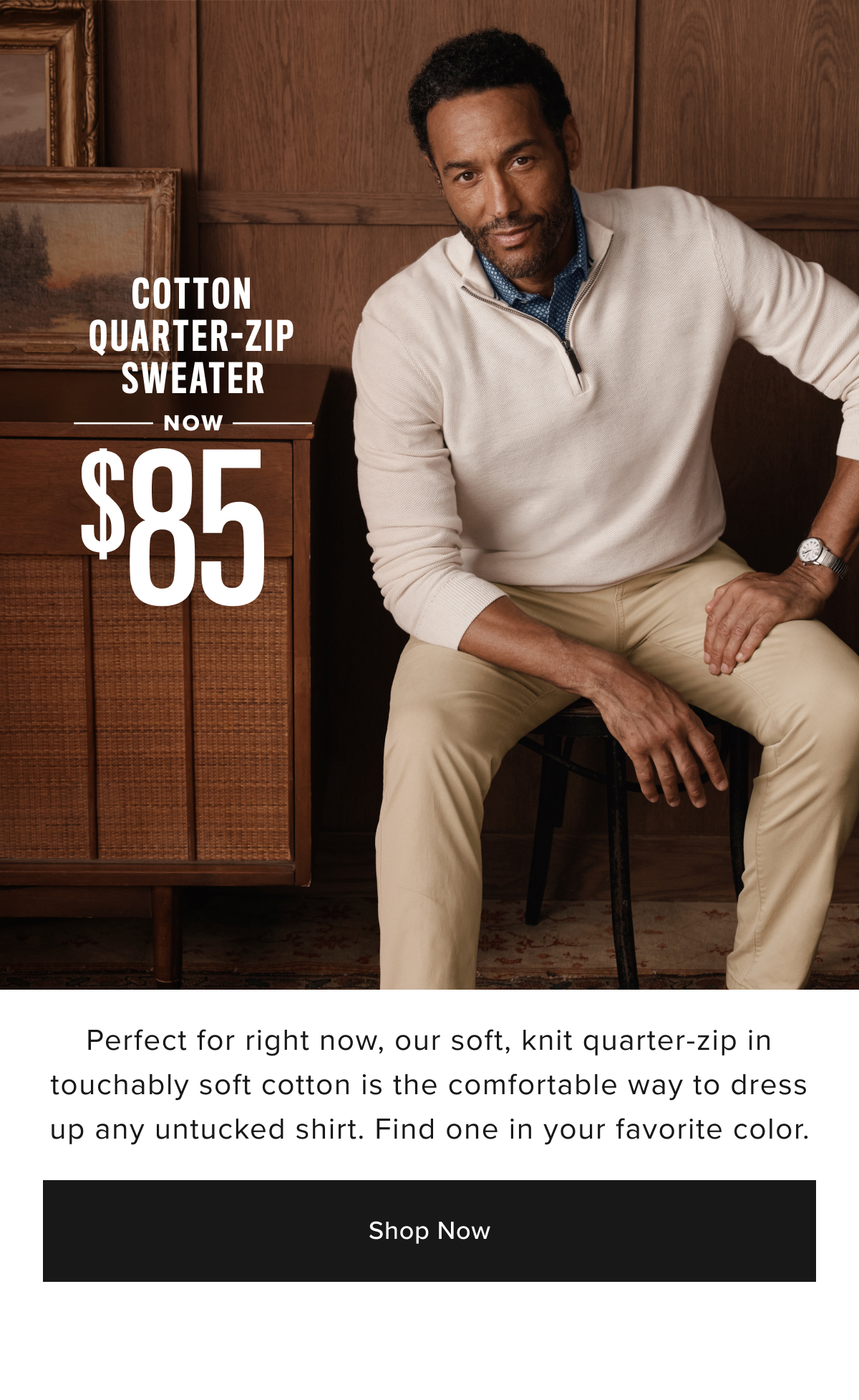 Anniversary Sale- Cotton Quarter-Zip Now $85 Anniversary Sale- Cotton Quarter-Zip Now $85