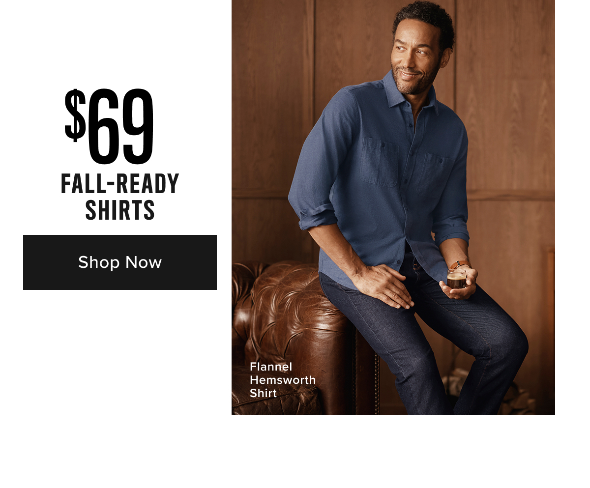 It's not really fall until you put on one of our customer-favorite flannels, made from 100% cotton that's brushed to perfection. The Hemsworth Flannel Shirt has a two-tone herringbone weave and two chest pockets—a nod to Western style—for a shirt that feels as good as it looks. It's an easy cool-weather shirt that looks great on every guy. Pair it with our Classic Chino Pants for a slightly dressed-up vibe, or throw it over one of our supersoft tees for a cool, casual look at your next get-together. It's not really fall until you put on one of our customer-favorite flannels, made from 100% cotton that's brushed to perfection. The Hemsworth Flannel Shirt has a two-tone herringbone weave and two chest pockets—a nod to Western style—for a shirt that feels as good as it looks. It's an easy cool-weather shirt that looks great on every guy. Pair it with our Classic Chino Pants for a slightly dressed-up vibe, or throw it over one of our supersoft tees for a cool, casual look at your next get-together.